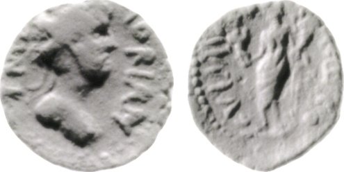 Koila, Hadrian, bronze coin — Genius standing left (CN type 11778)