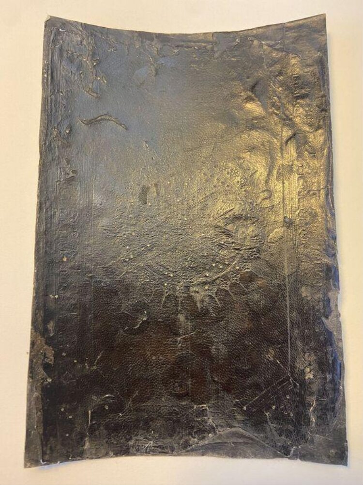 Bookbinding — Detached binding cover, Egypt, 14th century
