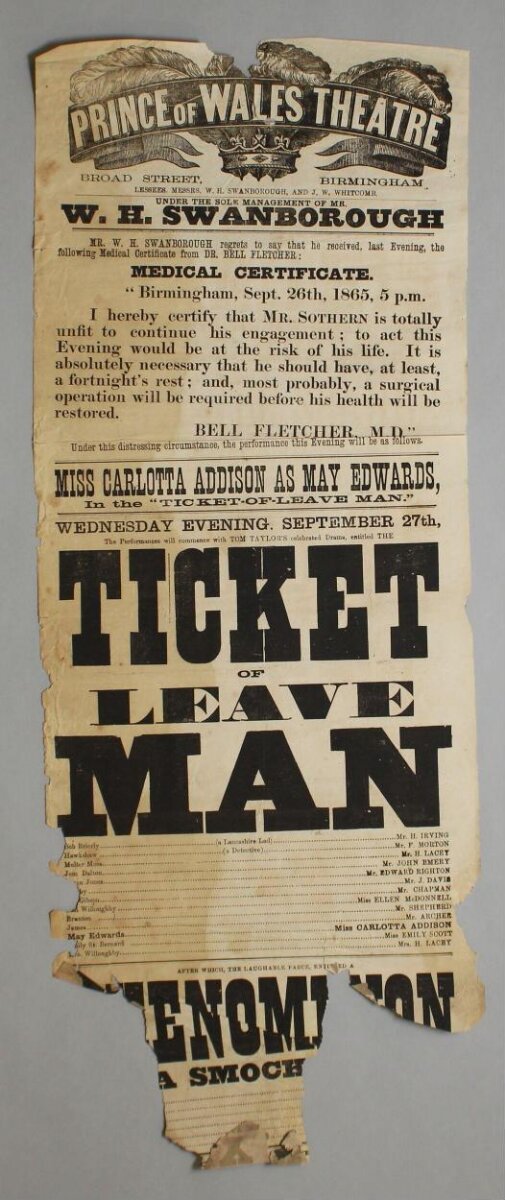 Playbill — Prince of Wales Theatre Birmingham playbill, Birmingham, 1865
