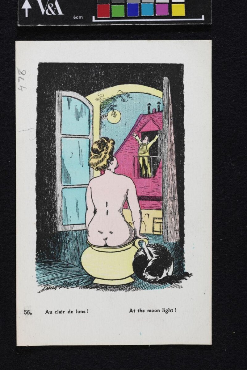Postcard — Au clair de lune!, France, ca. 1904