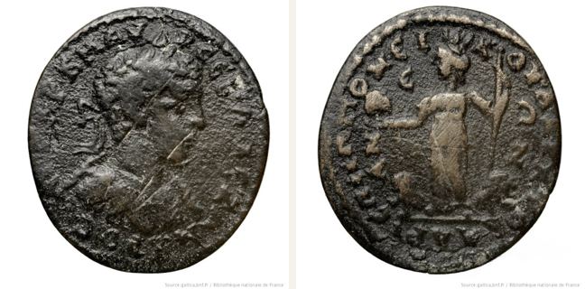 Hadrianeia, Severus Alexander, bronze coin — Cybele standing facing (CN type 18154)
