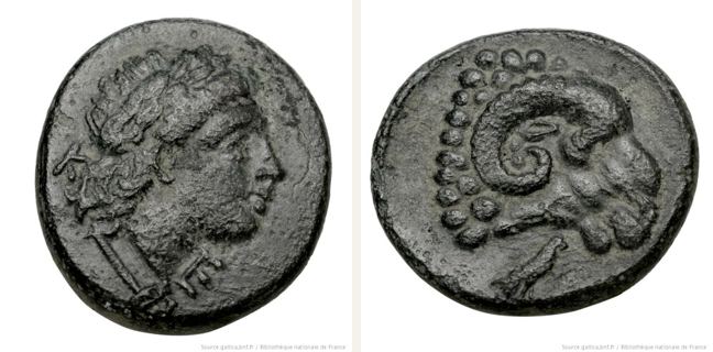 Kebren, bronze coin — Head of ram (CN type 12076)