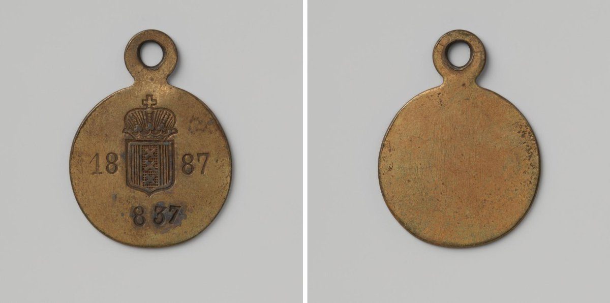 City of Amsterdam, lead token with no. 837