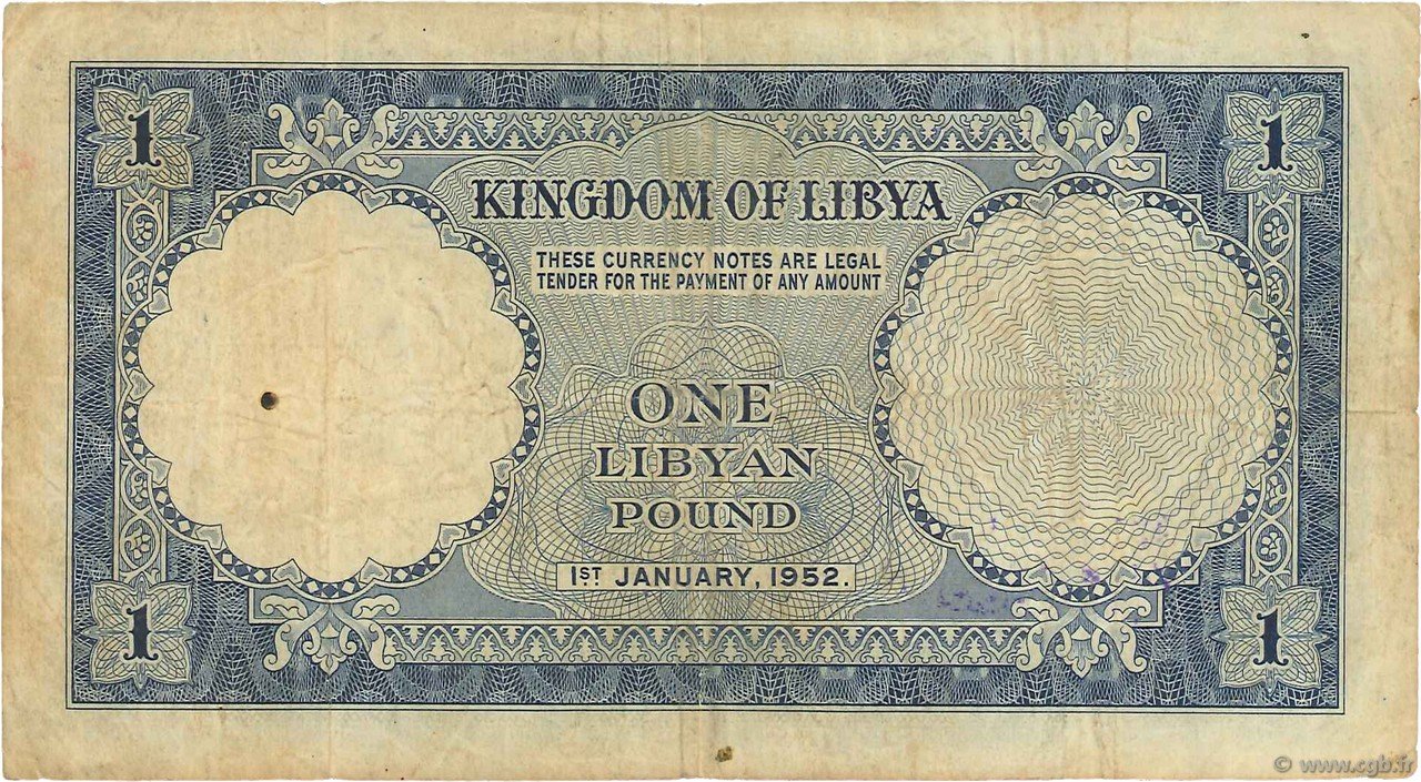 Reverse of 1 Pound (1952), Pick 16