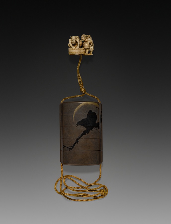 Additional museum view 2 of Netsuke with Demon Bathing (accession 1920.490).