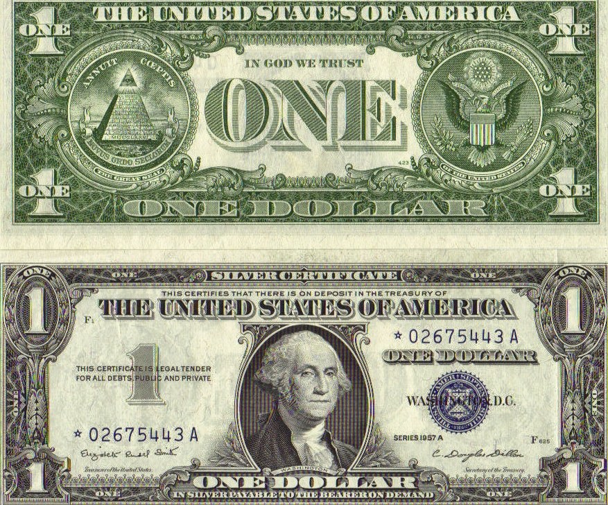 United States one dollar silver certificate, 1957 series