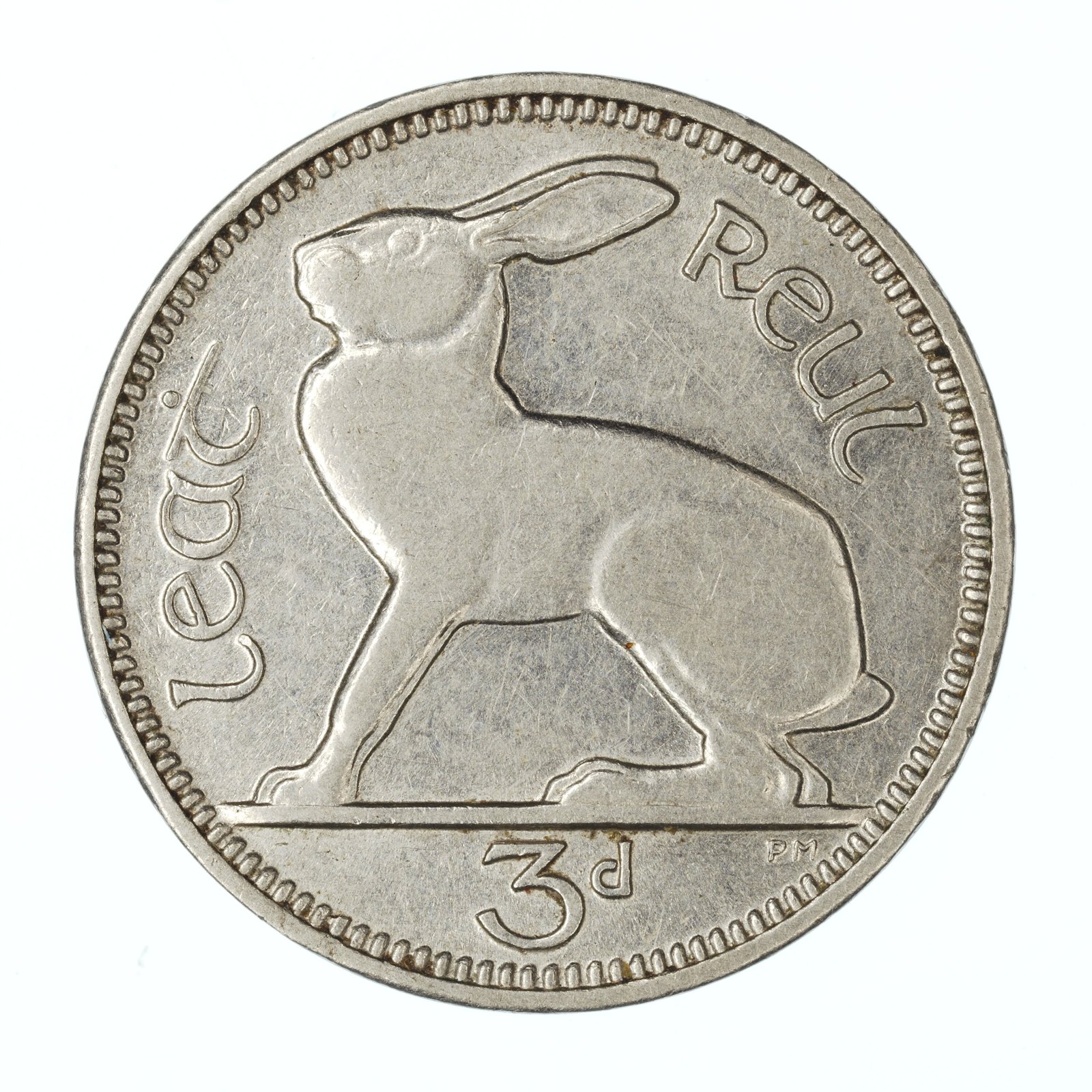 Coin, 3 Pence, Ireland, 1934 — museum object NU 15579