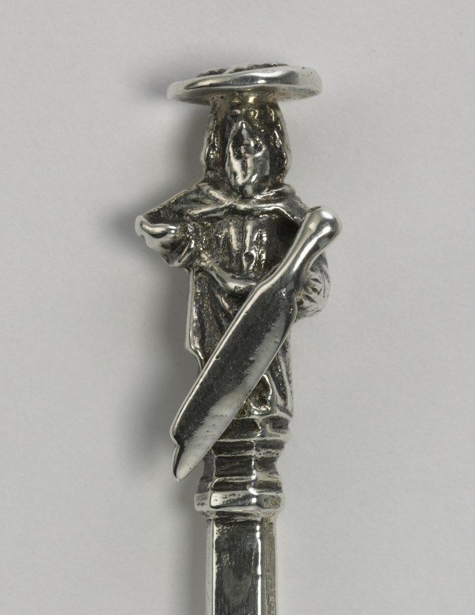 Additional museum view 3 of Saint Bartholomew Spoon (accession 1942.804).