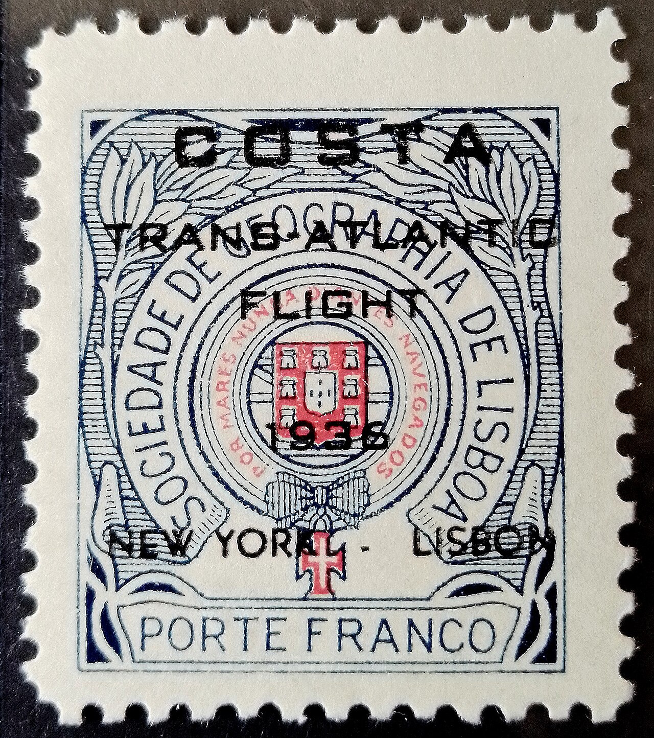 1936 Costa Flight Stamp - Sanabria 301