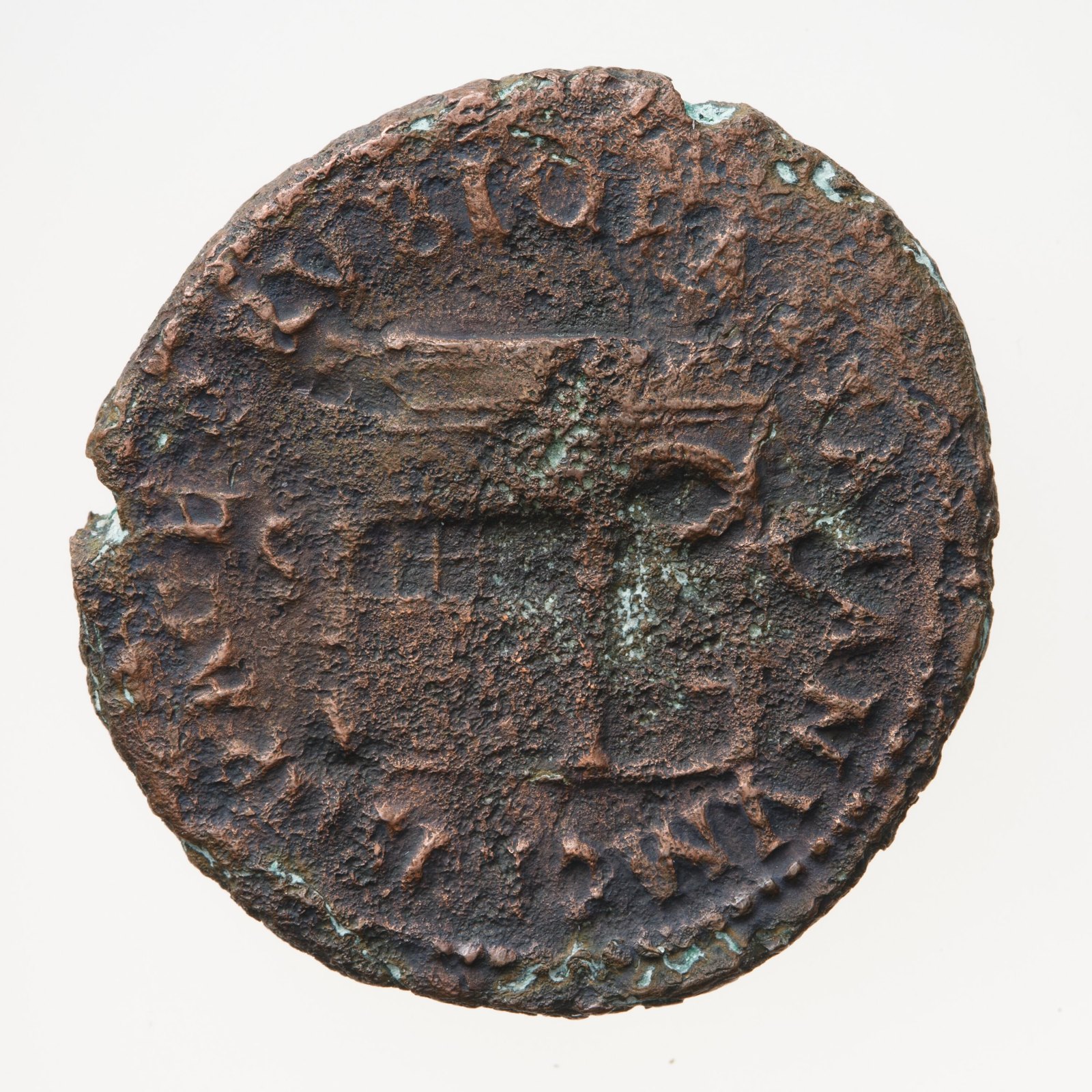 Coin, As, Emperor Nero, Ancient Roman Empire, 65 AD — museum object NU 22595