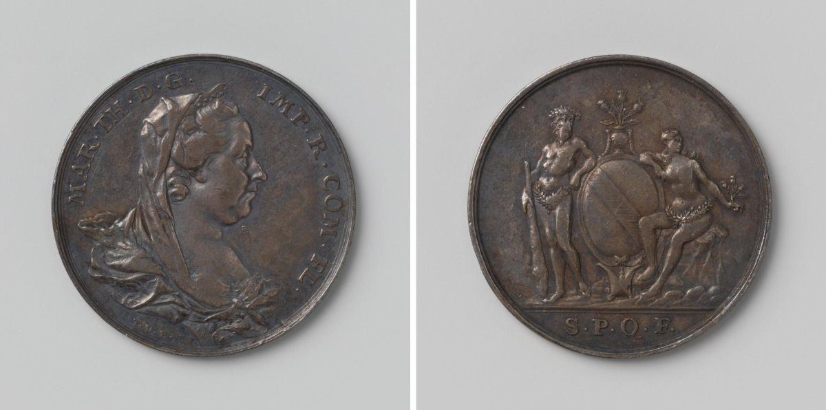 Brugse Vrije, jeton struck in honour of Maria Theresa, Holy Roman Empress