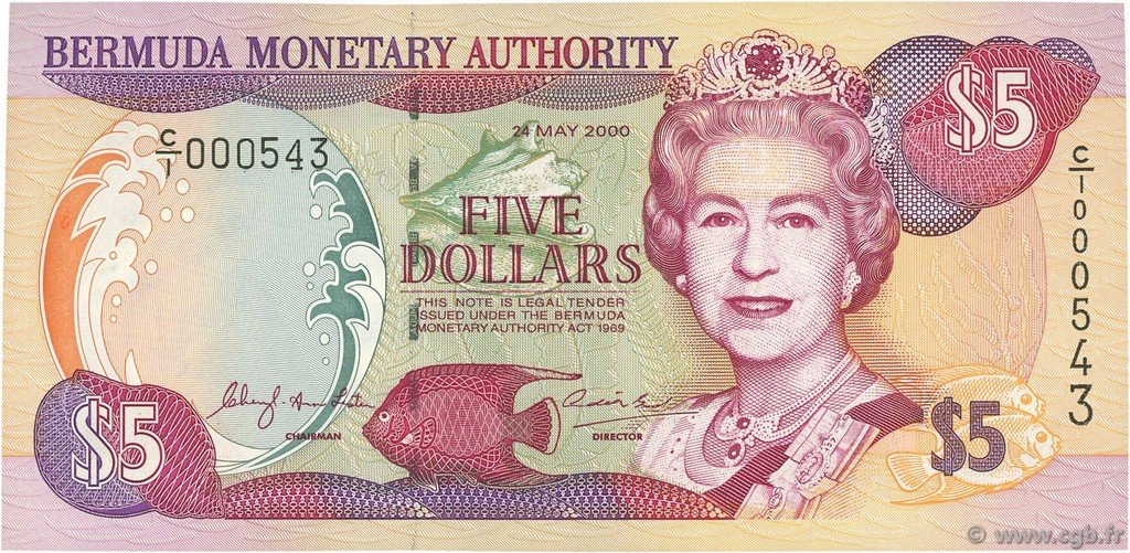Obverse of 5 Dollars (2000), Pick 51