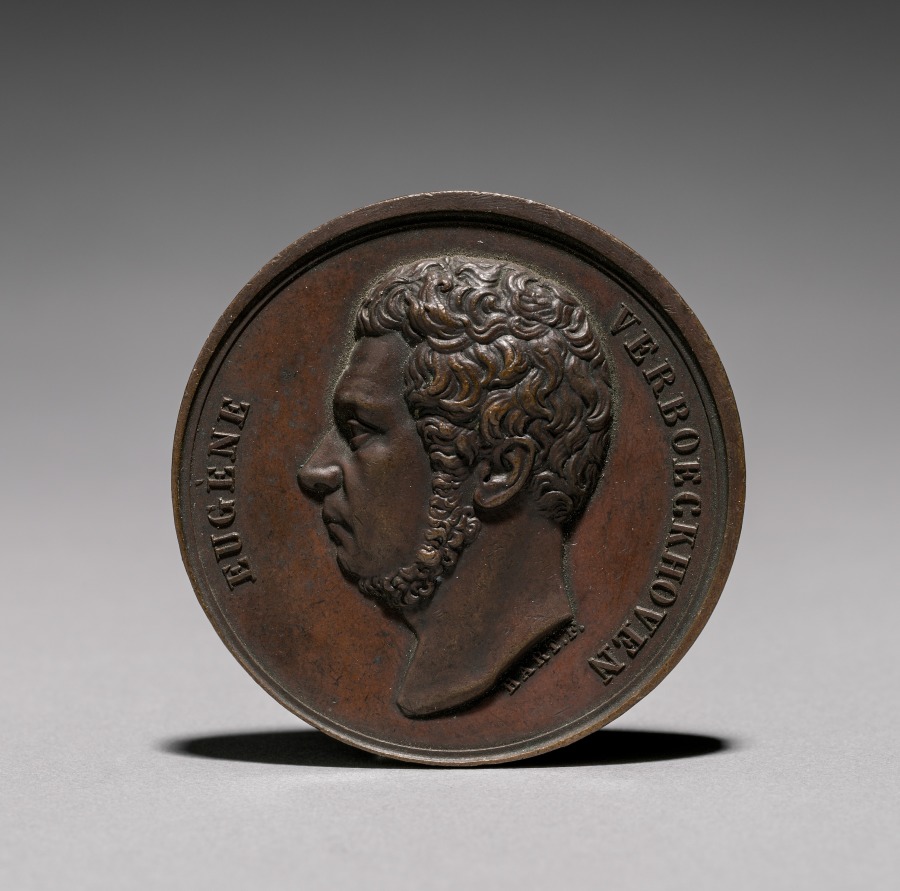 Medal: Eugene Verboeckhoven (obverse), 1800s (Cleveland Museum of Art 1918.579.a)