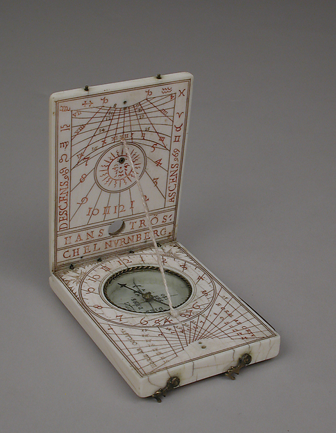 Additional museum view 2 of Portable diptych sundial (accession 03.21.38).