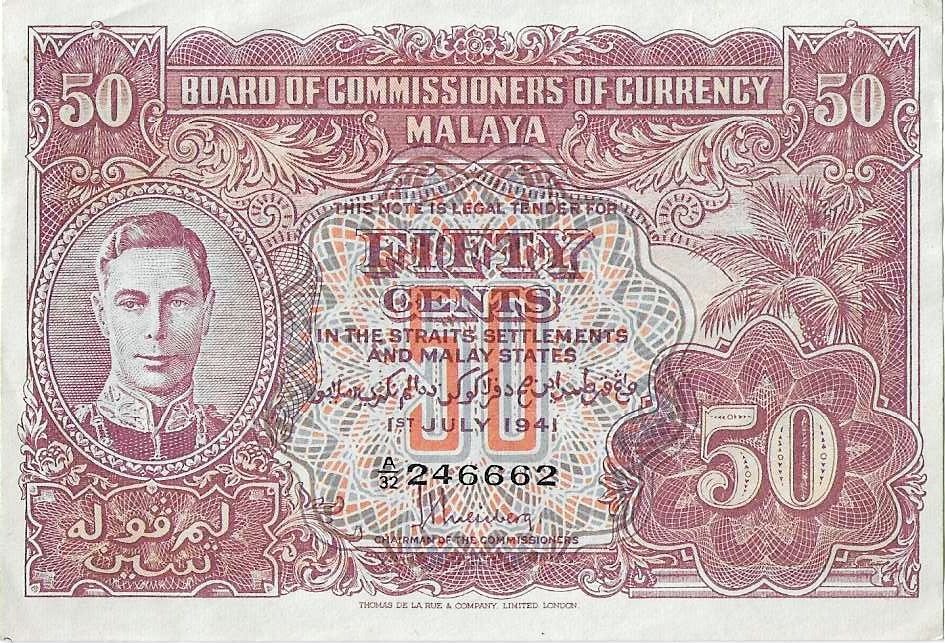 Obverse of 50 Cents (1941), Pick 10