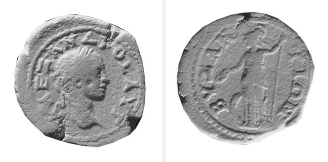 Byzantion, Severus Alexander, 4 unit — Athena standing left (CN type 12863)
