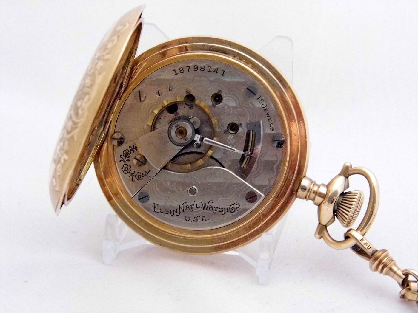 Elgin Hunter case pocket watch, 15 jewels, grade 316, circa 1916