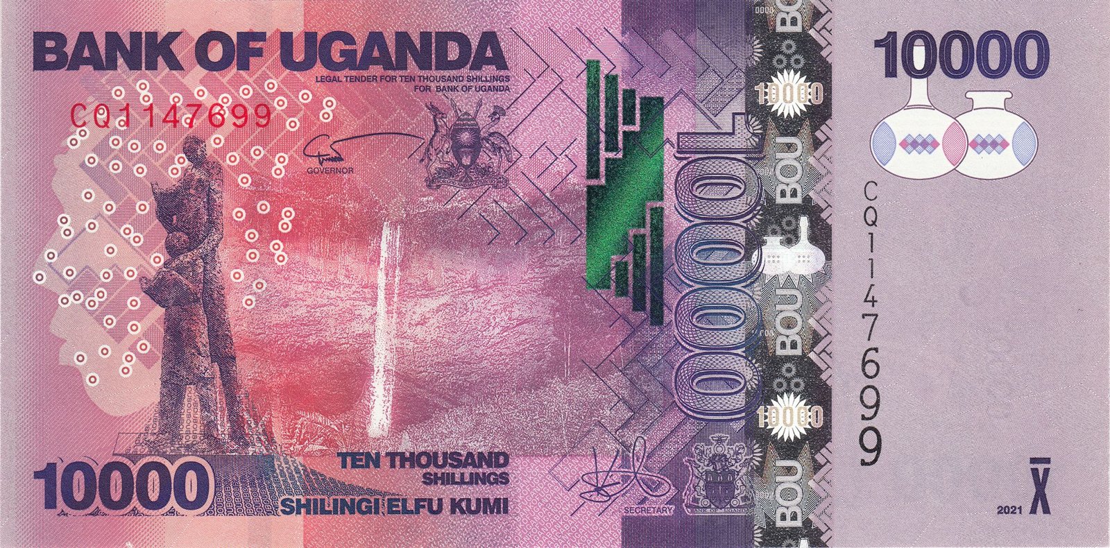 Obverse of 10 000 Shillings (2010–2025), Pick 52