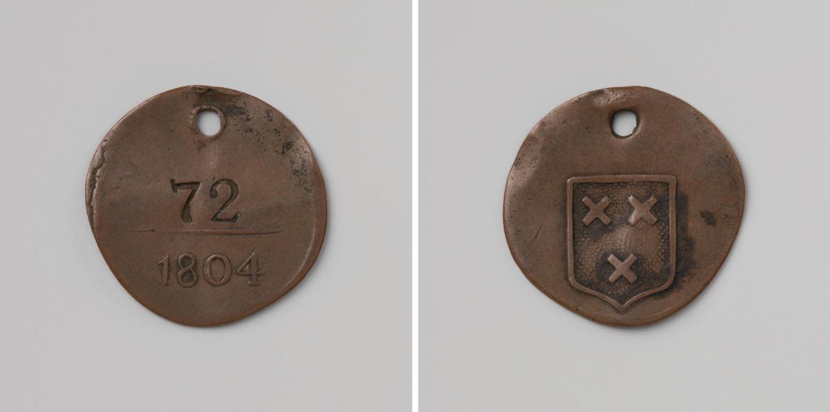 City of Breda, lead token with no. 72