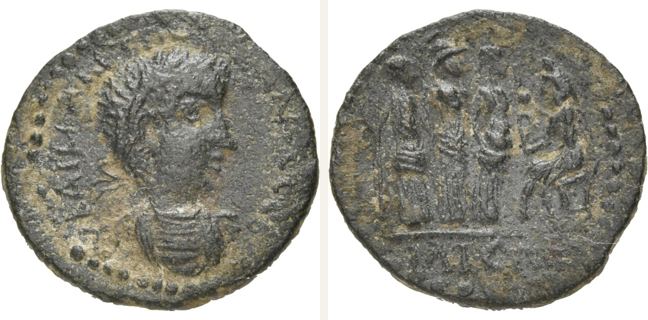 Ilion, Gordian III., semis — In right field Paris sittling left (CN type 20262)