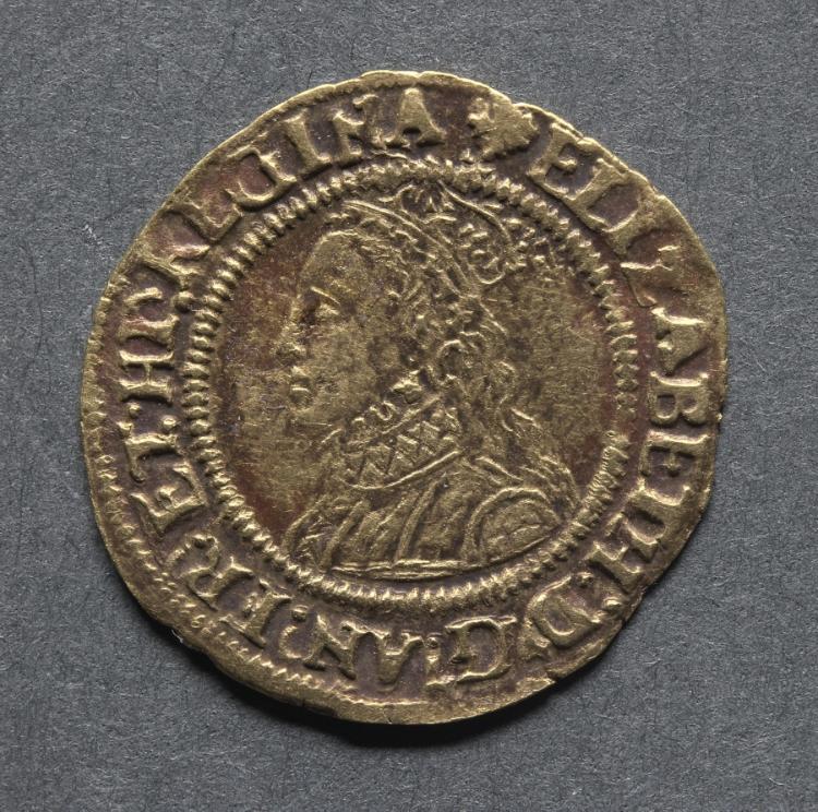 Halfcrown: Elizabeth I (obverse), 1560–1561 (Cleveland Museum of Art 1969.182.a)
