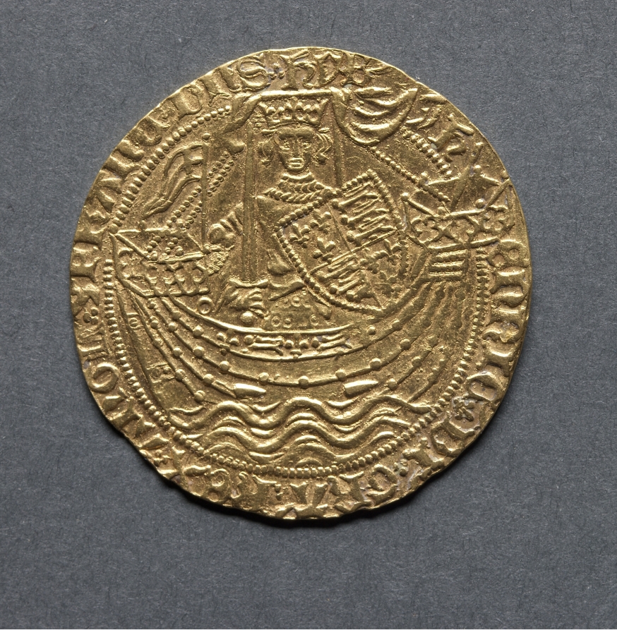 Noble: Henry VI in Ship with Shield of Arms (obverse), 1422–1461 (Cleveland Museum of Art 1969.165.a)