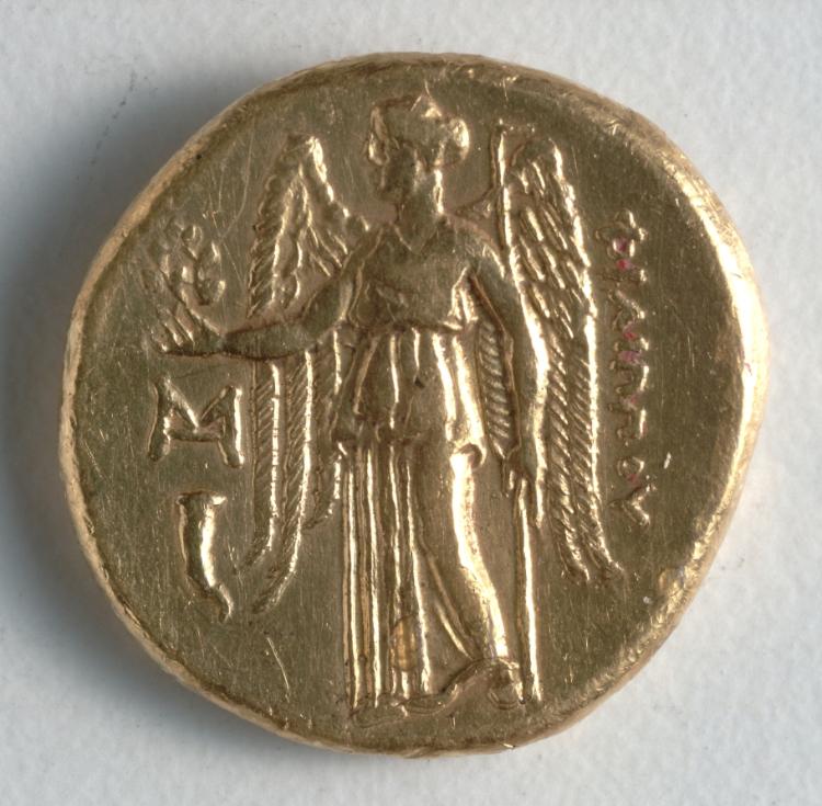 Stater: Nike (reverse), 323–317 BCE (Cleveland Museum of Art 1916.989.b)
