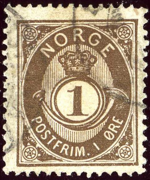 Norwegian posthorn definitive stamps