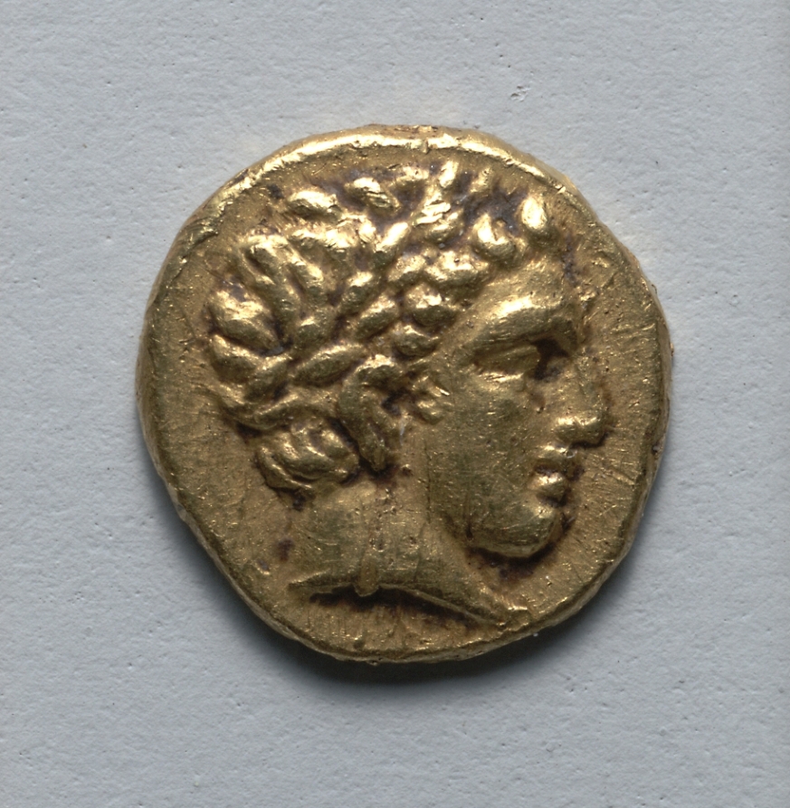 Stater: Head of Apollo r. (obverse), c. 345–336 BCE (Cleveland Museum of Art 1942.163.a)
