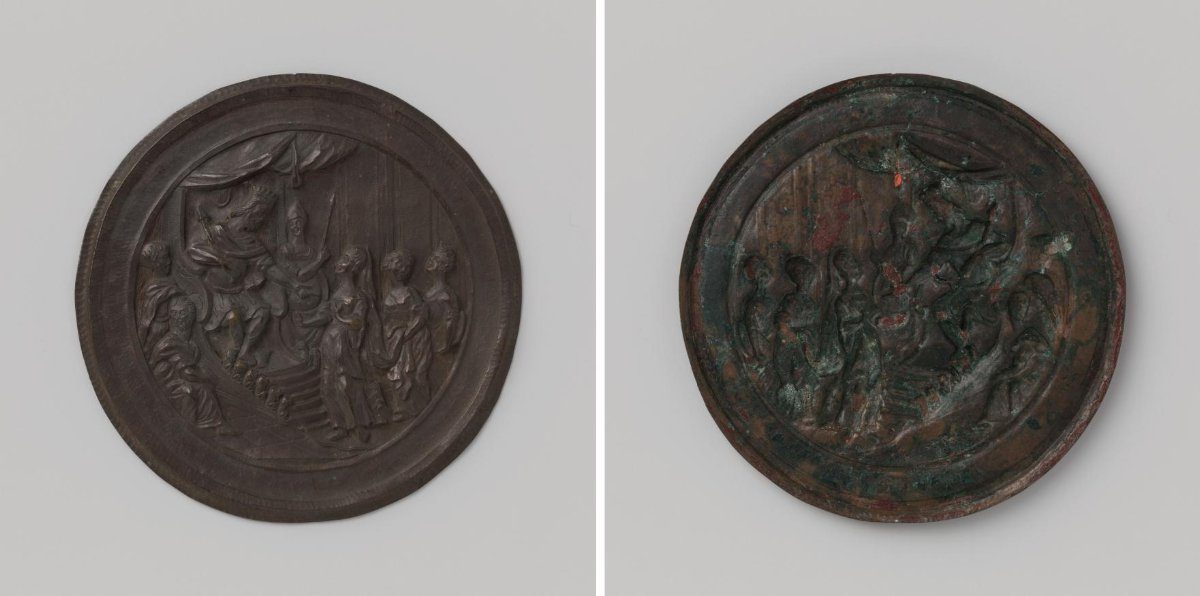 Lid of a Snuffbox, Solomon Receiving the Queen of Sheba