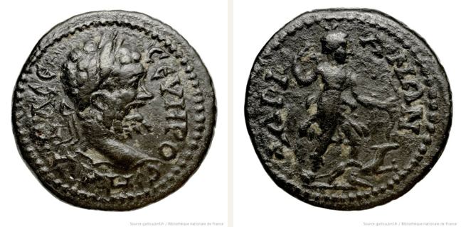 Hadrianoi, Septimius Severus, bronze coin — Artemis advancing right (CN type 19808)