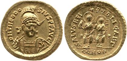 RIC X Theodosius II (East) 237