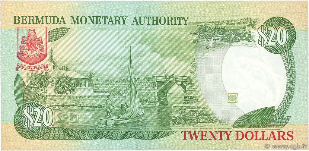 Reverse of 20 Dollars (1996), Pick 43a