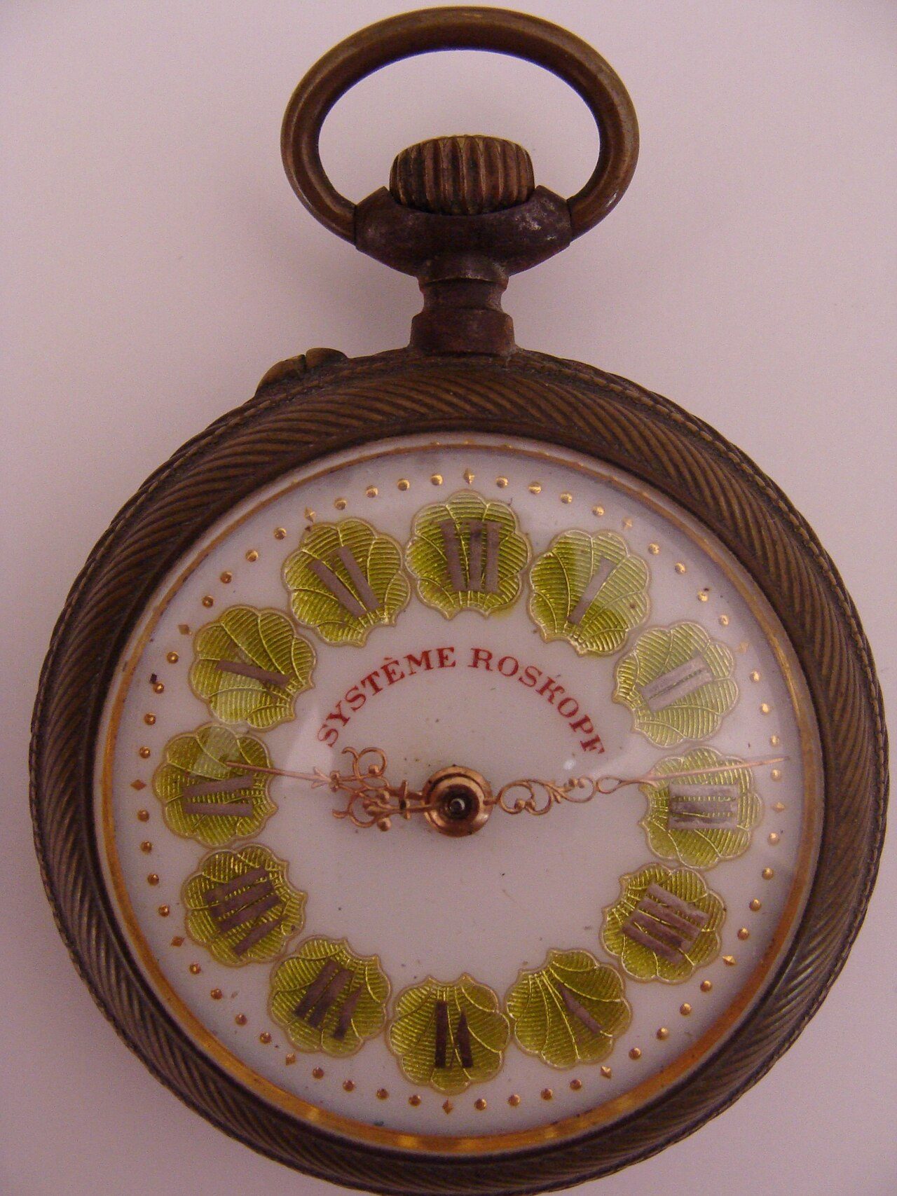 Dollar pocket watch with pin-pallet escapement
