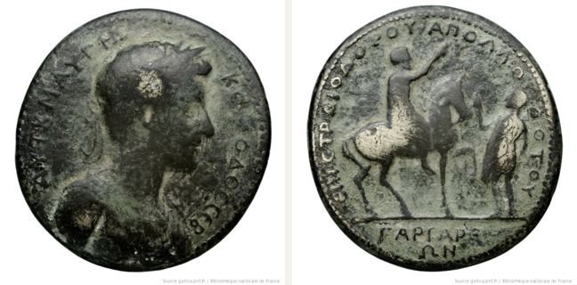 Gargara, Commodus, bronze coin — Emperor in military attire riding right on horseback (CN type 12194)