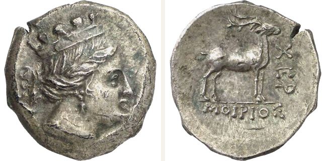Chersonesos Taurike, drachm — Stag standing right (CN type 21226)