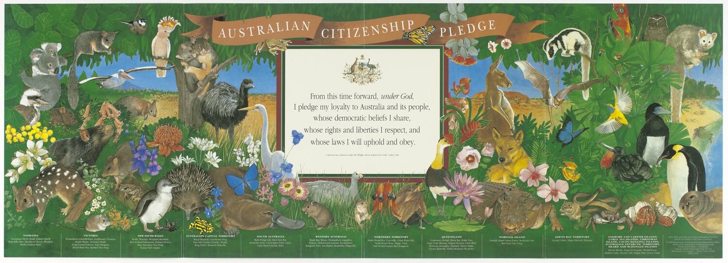 Pledge Poster - Information Pack, Australian Citizenship, Department of Citizenship & Multicultural Affairs, 2003