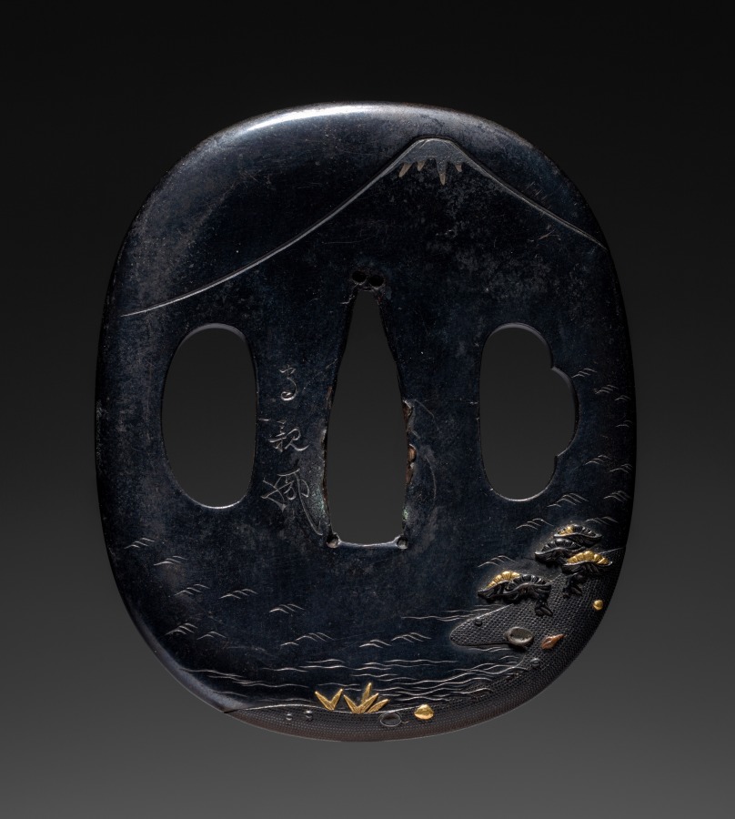 Sword Guard (Tsuba) with Mt. Fuji, mid-1800s (Cleveland Museum of Art 1919.262)