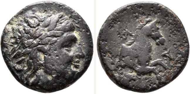 Atarneus, coin coin — Forepart of prancing horse (CN type 12419)