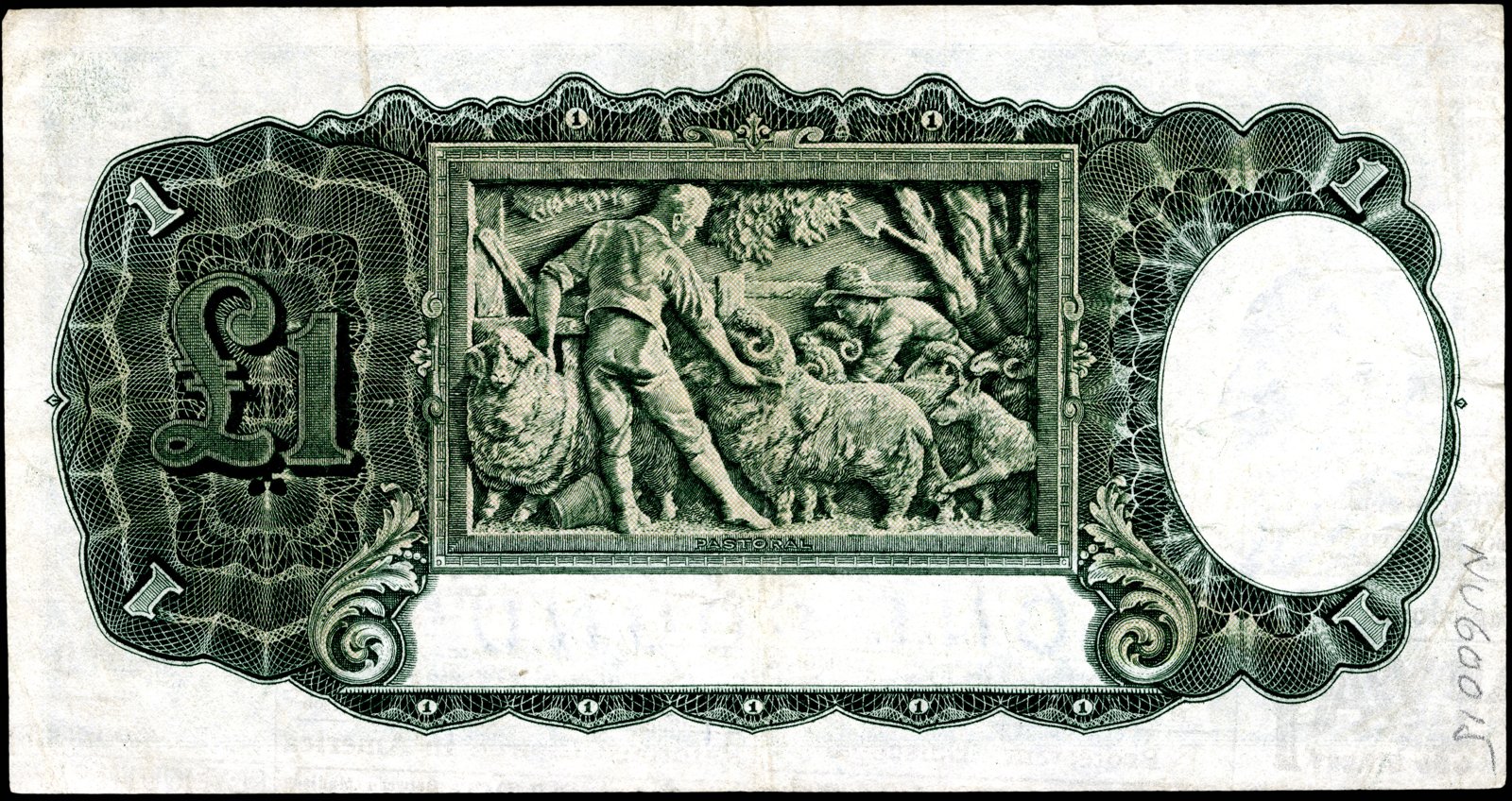 Reverse of 1 Pound (1938–1952), Pick 26