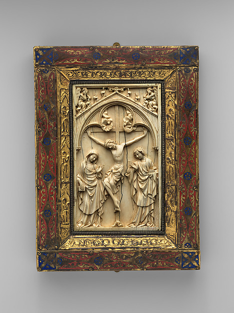 Book Cover with Crucifixion Panel, French, second quarter 14th century