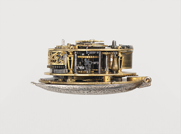 Additional museum view 4 of Clock-watch with alarm and calendar (accession 17.190.1607).
