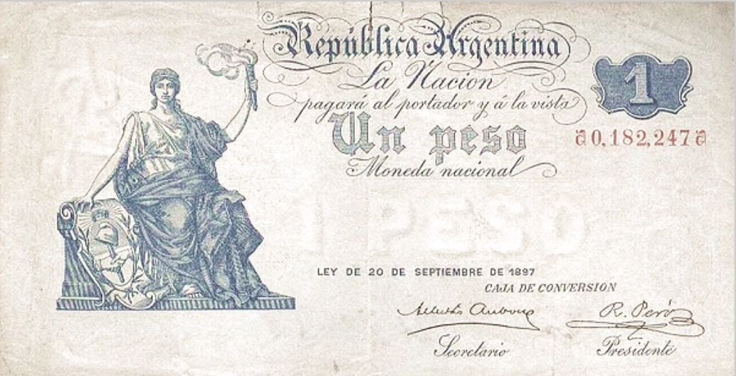 Obverse of 1 Peso (1900), Pick 232