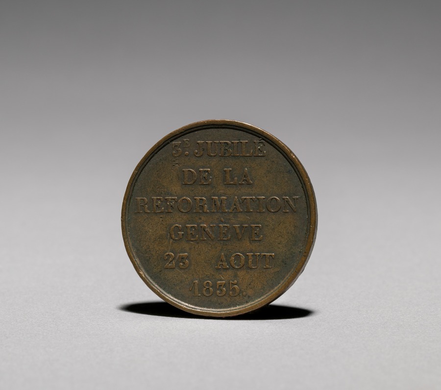 Medal: Commemorating 3c Jubilé de la Reformation Genève 23 Aôut 1835 (reverse), 1835 (Cleveland Museum of Art 1916.1882.b)