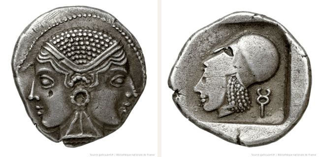Lampsakos, drachm — Head of Athena in Corinthian helmet (CN type 20532)