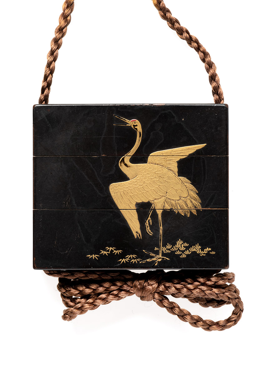 Inro with crane