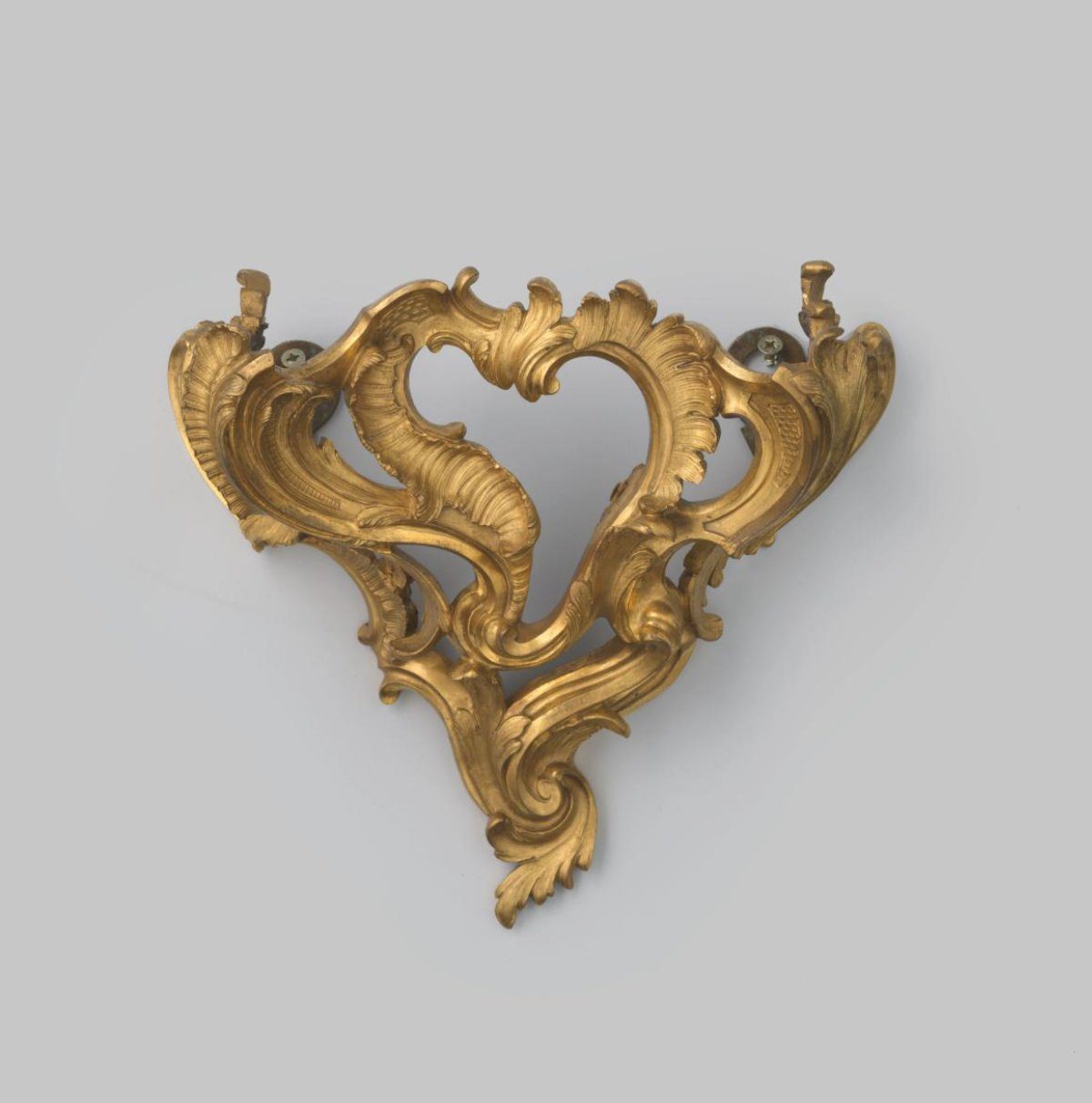 Bracket clock of gilded and chased bronze