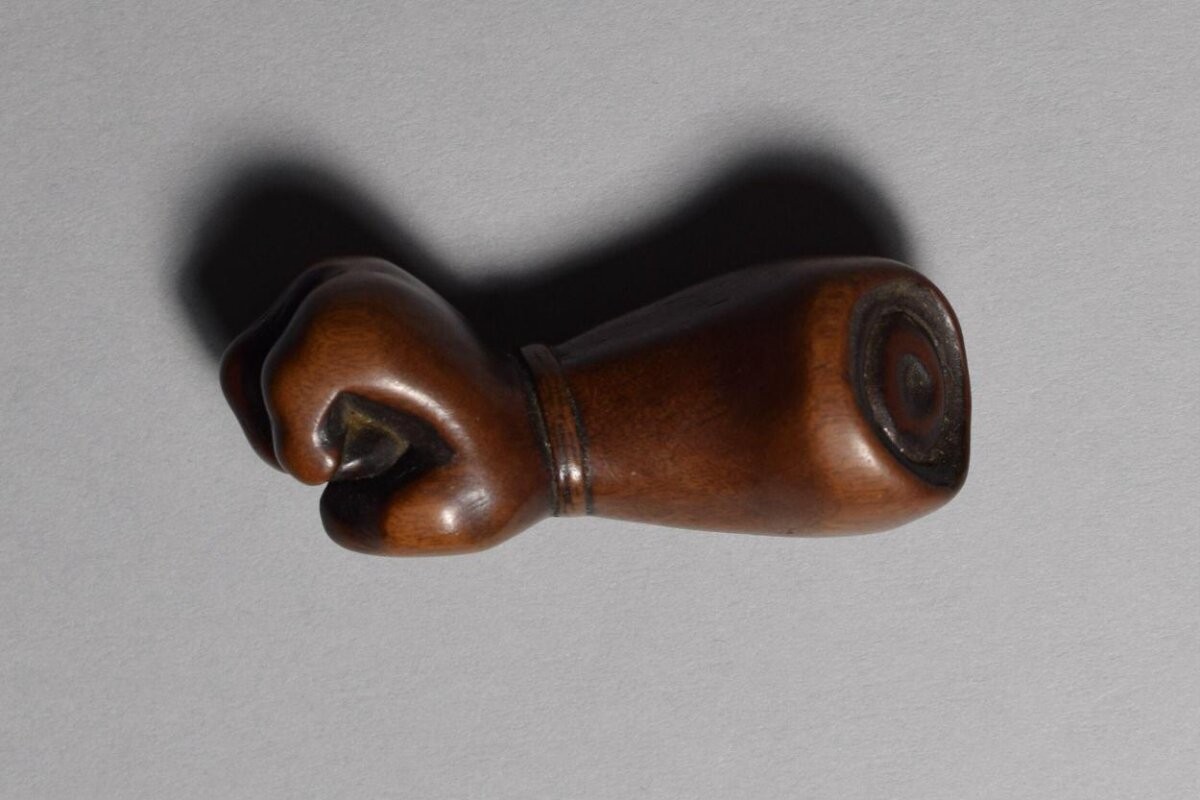 Netsuke of a section of a demon's arm