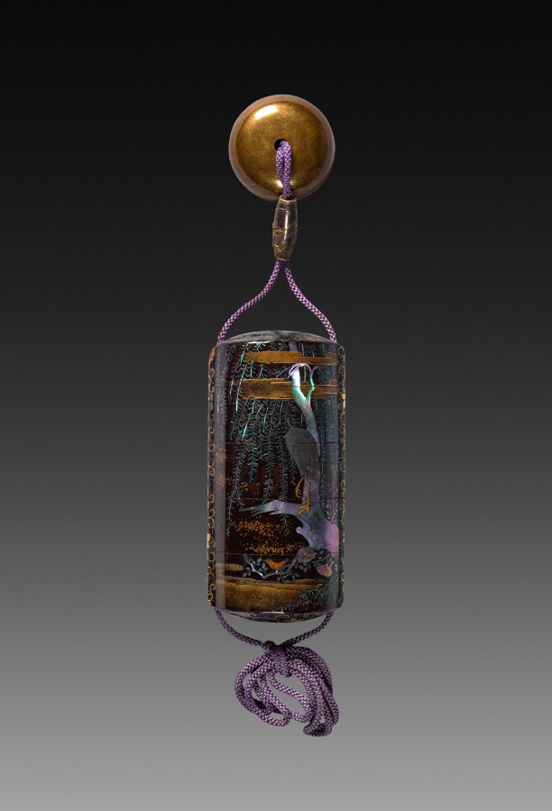 Inro (Case) with Egrets and Willows (Cleveland Museum of Art 1916.866)