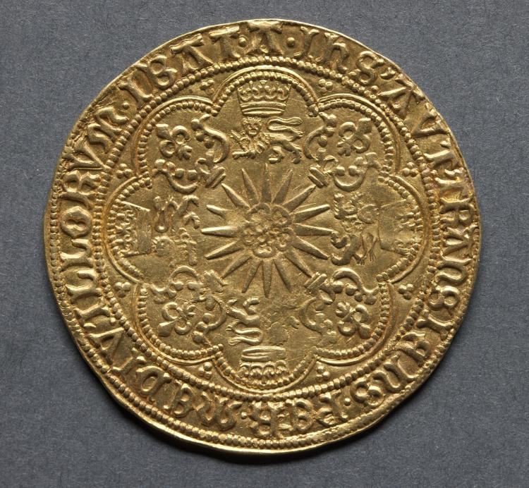 Ryal: Rose over Radiate Sun (reverse), 1583–1584/85 (Cleveland Museum of Art 1969.183.b)